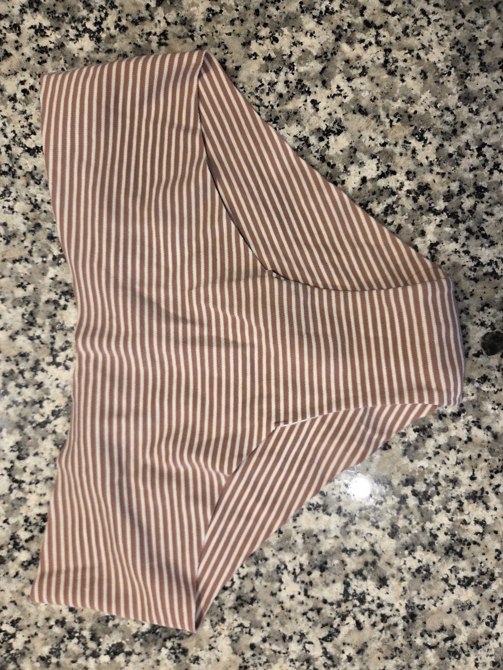 aerie Pink and White Striped Cheeky Panty